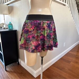 Lululemon Court Rival High-Rise Skirt Skort Size 12 Vivid Floral Multi Color